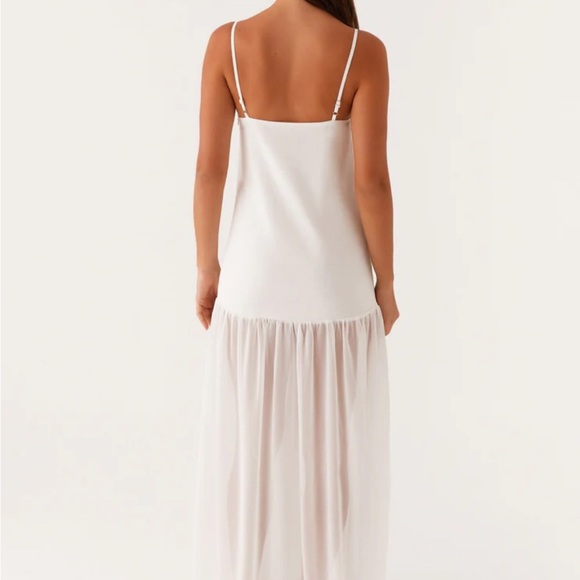 Nwt-Peppermayo Heavenly Linen Maxi Dress - White‎ - Picture 2 of 4